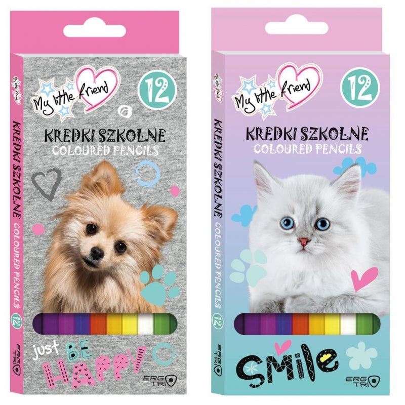 Моливи 12 Цвята My Little Friend 18 См Куче - Образователни Игри - St.Majewski - BebeMama