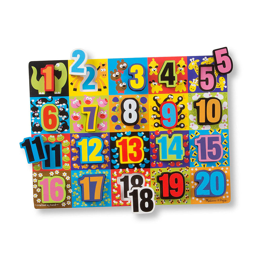 Дървен Пъзел Цифри - Пъзели - Melissa And Doug - BebeMama