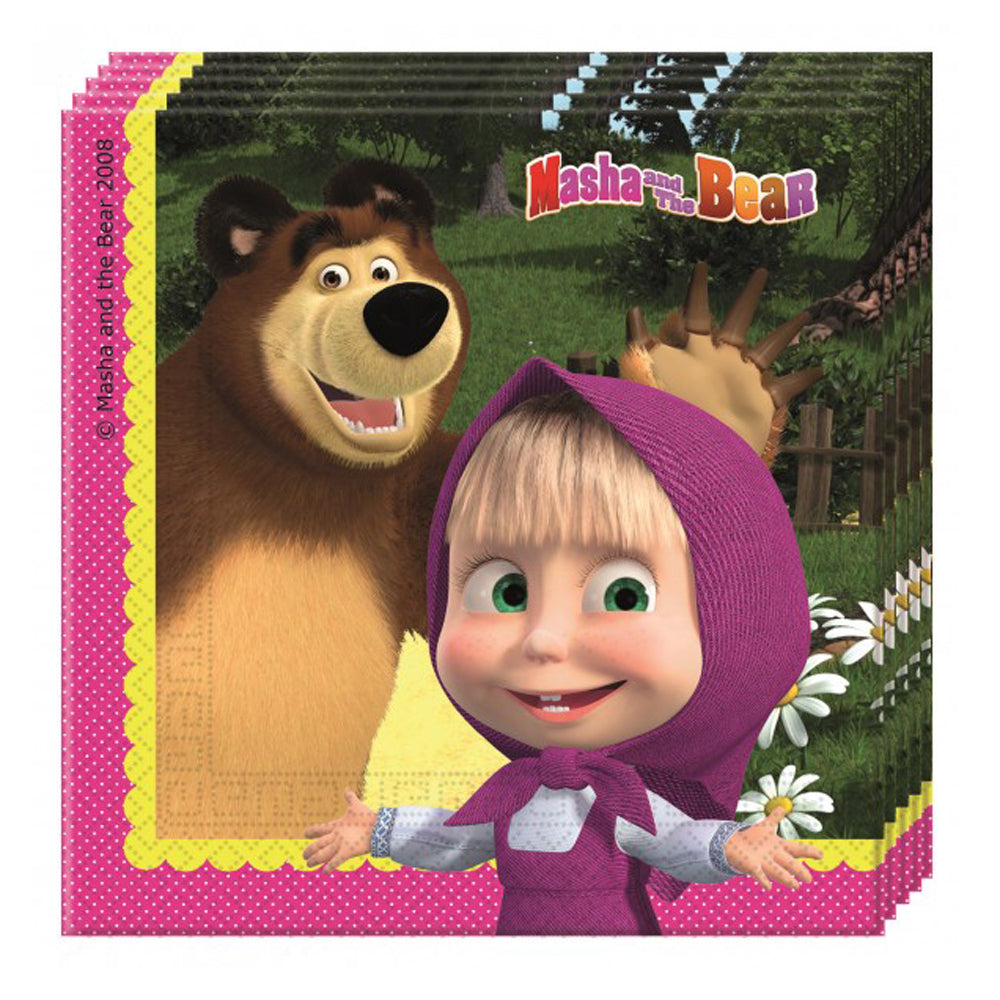 Салфетки Дв.33Х33 См.20 Бр.Маша - Парти Аксесоари И Костюми - Procos - BebeMama