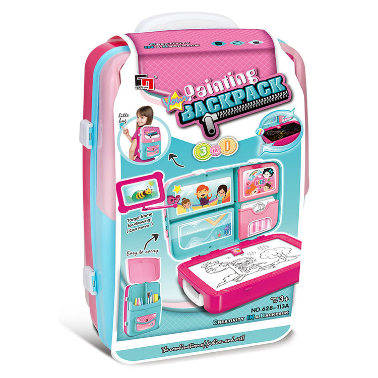 Рисувателен Комплект В Раничка 3В1 - Играчки - Raya Toys - BebeMama