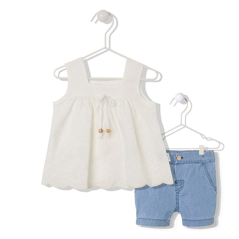 K3877 К-Кт 2Ч.Serious Girl Екрю 9-12M/80Cm - Комплекти - Bebetto - BebeMama