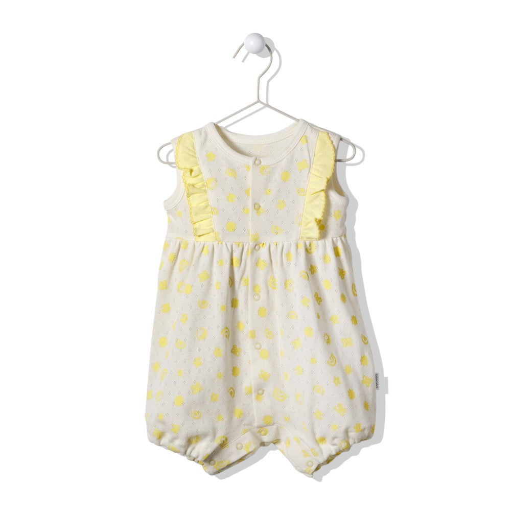 K3795 Гащеризон Sun And Friends Жълт 12-18M/86Cm - Гащеризони - Bebetto - BebeMama