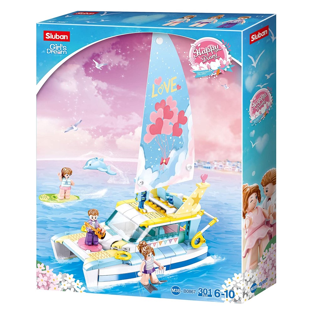B0867 Конструктор Яхта 301Ч. Sluban --- BebeMama