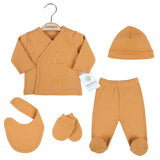 U4781 К-Кт За Изписване С Джоб Горчица 5 Ч - Комплекти За Изписване - Ciccim Baby - BebeMama