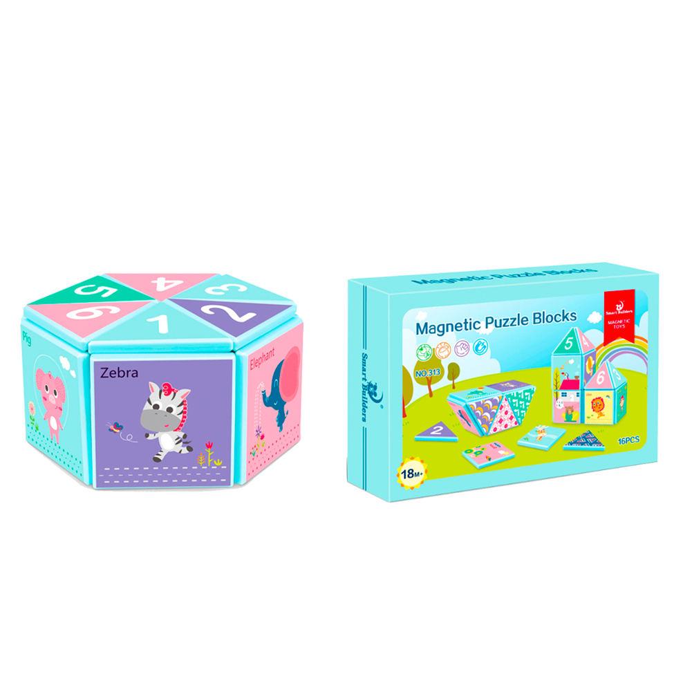 Магнитен Пъзел 16 Елемента - Магнити - Raya Toys - BebeMama