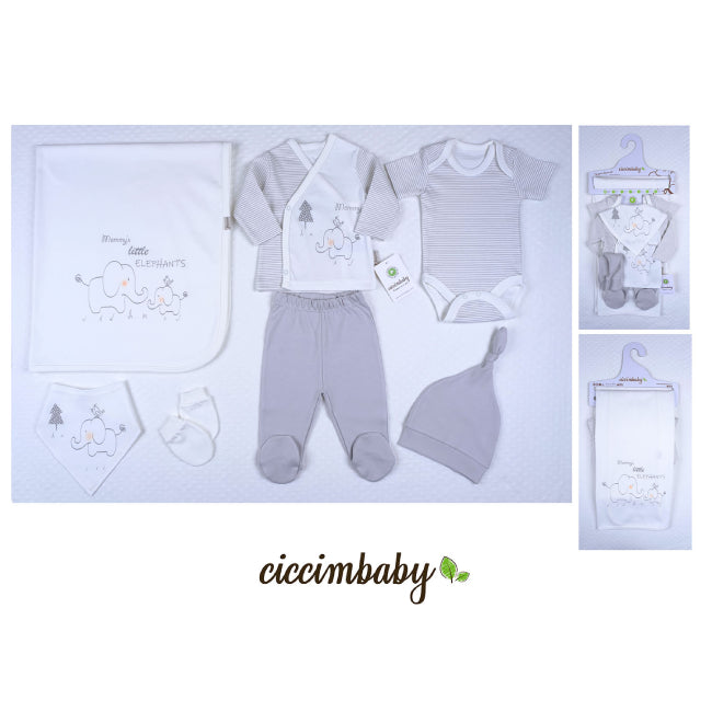 U4655 К-Кт За Изписване Слон Син 7 Ч - Комплекти За Изписване - Ciccim Baby - BebeMama