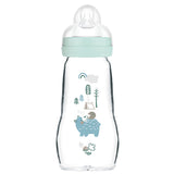 Стъклено Шише Син Feel Good 260Мл - Шишета За Хранене - Mam - BebeMama