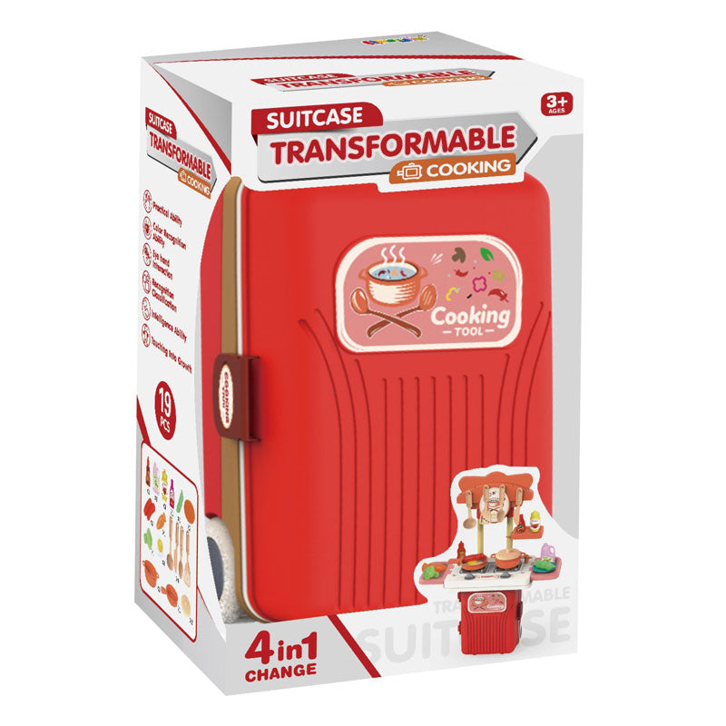 Кухня Куфар Червена 19 Части 4В1 В Кутия - Кухни И Готварски Пособия - Raya Toys - BebeMama