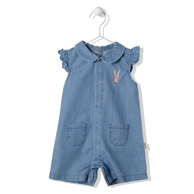 K3802 Гащеризон Bunny Hop Дънков 12-18M/86Cm - Гащеризони - Bebetto - BebeMama