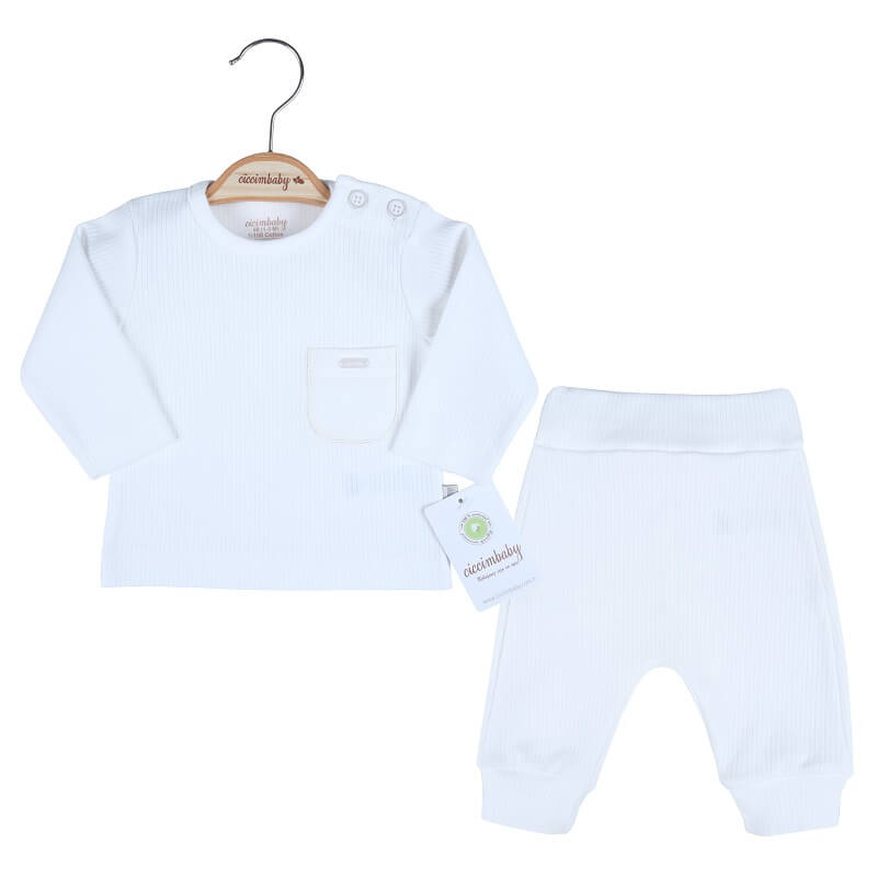 U4778 К-Кт Блузка И Панталон Екрю 6 М 2 Ч - Комплекти - Ciccim Baby - BebeMama