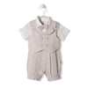 K3969 Гащеризон Gentleman Бежов 6-9M/74Cm - Гащеризони - Bebetto - BebeMama
