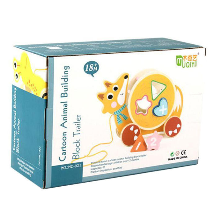 Дървена Лисица За Дърпане - Дървени Играчки - Raya Toys - BebeMama