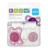 Залъгалка Crystal Soother Pink 0M+ 2 Бр. --- BebeMama
