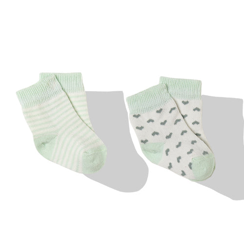 S507 Чорапи 2Ч. Stagecoach Mint-Ecru 24-36М - Чорапки - Bebetto - BebeMama