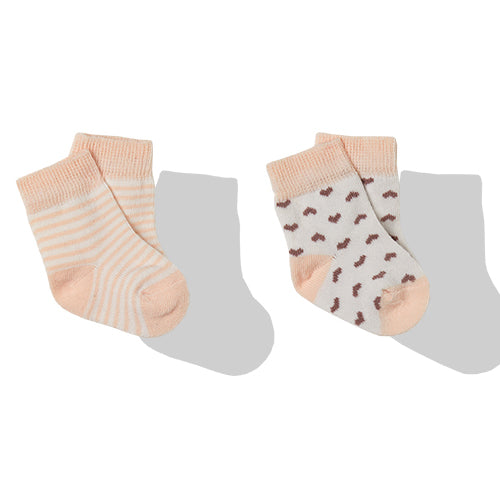 S507 Чорапи 2Ч. Stagecoach Salmon-Brown 12-24М - Чорапки - Bebetto - BebeMama