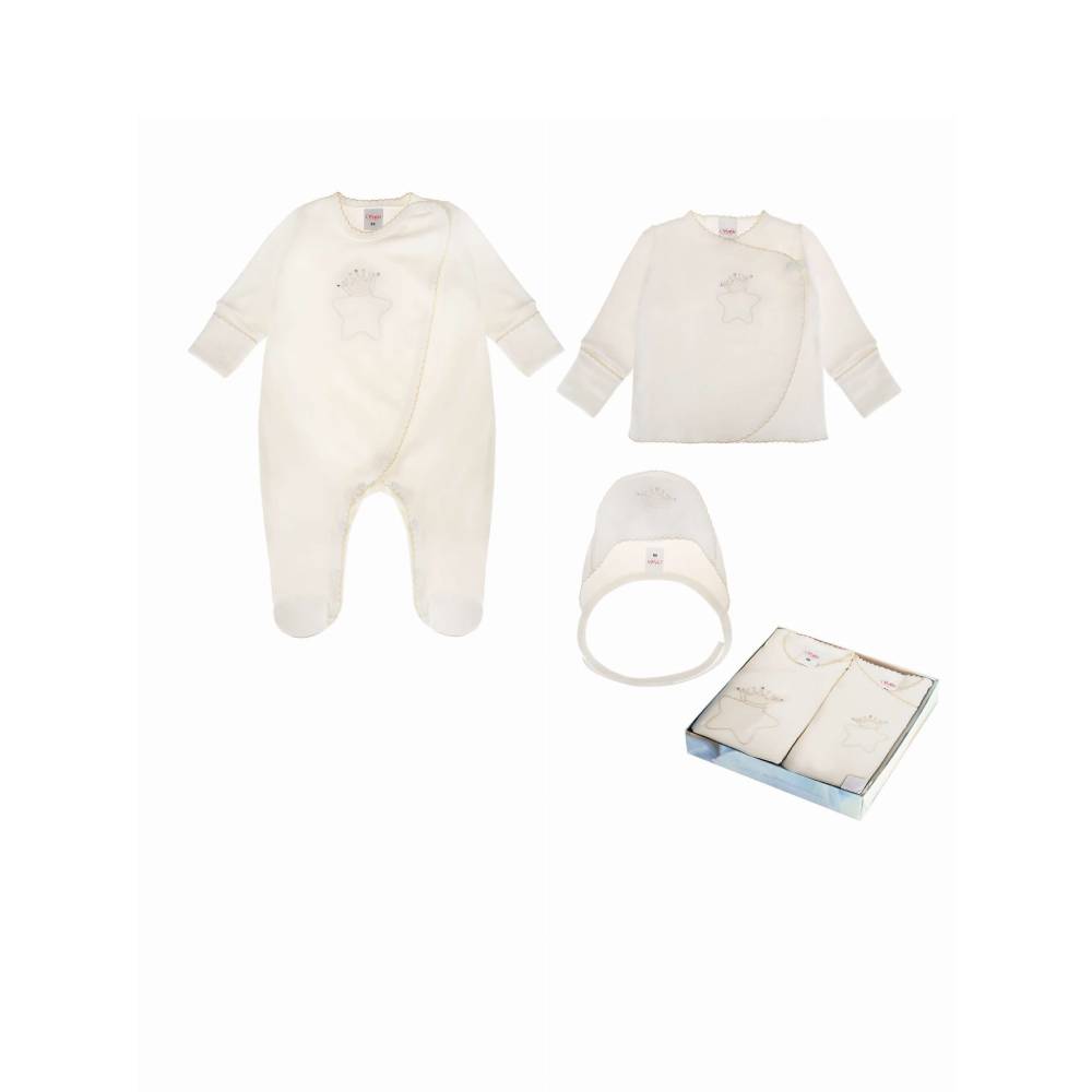 Комплект Oskar 3 Части 62 Cm Екрю - Комплекти - Sofija - BebeMama