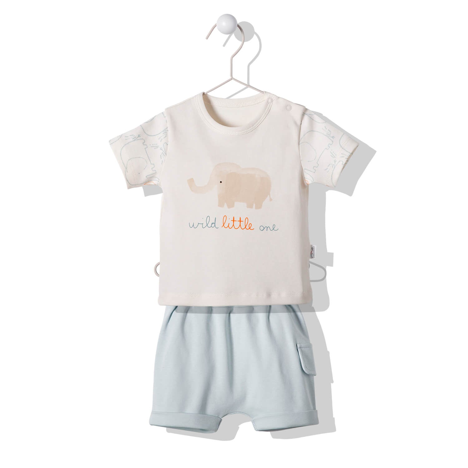 F1224 К-Кт 2Ч. Wilderness Син 12-18M/86Cm - Комплекти - Bebetto - BebeMama