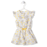 K3938 Рокля Good Vibes Жълт 1Y/80Cm - Рокли - Bebetto - BebeMama