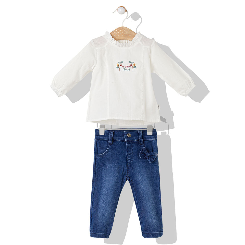 K3687 К-Кт 2Ч. Момиче Boutique Тъмно Син 92Cm - Комплекти - Bebetto - BebeMama