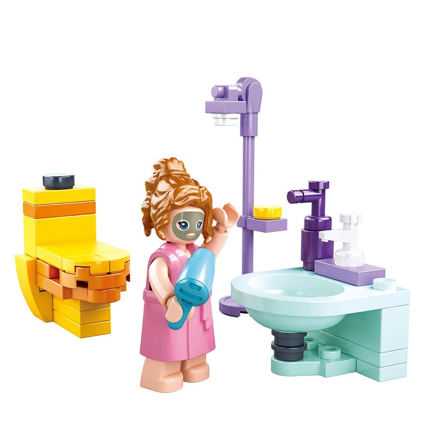 B0800A Конструктор Баня 50Ч. Sluban - Строители, Мозайки И Конструктори - Sluban - BebeMama