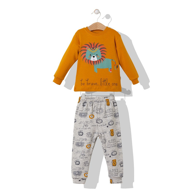 F027 Пижама Лъв Горчица 116Cm - Гащеризони - Bebetto - BebeMama