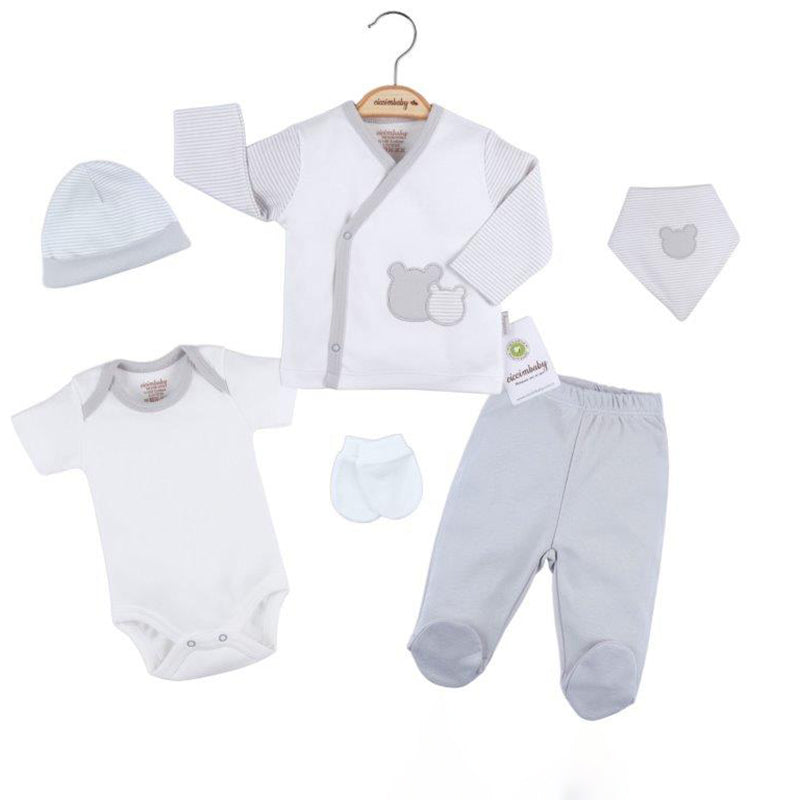 U4330 К-Кт За Изписване Мече Сив 6 Ч - Комплекти За Изписване - Ciccim Baby - BebeMama