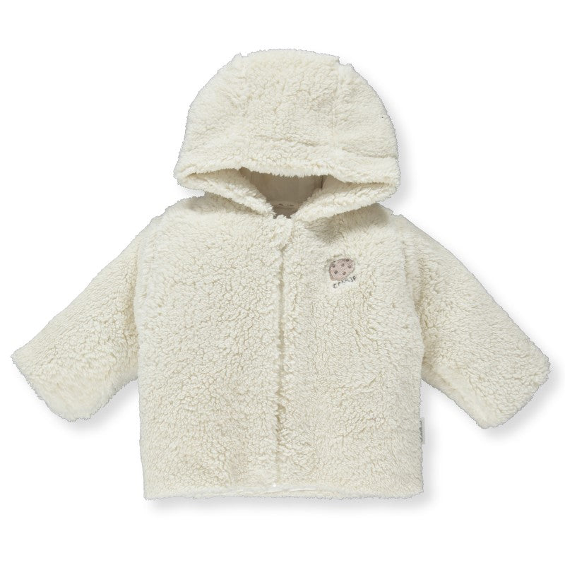K4186 Пл. Яке С Качулка Cookie Ecru 9-12M/80Cm - Якета И Палта - Bebetto - BebeMama