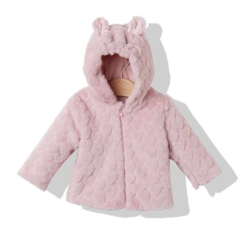 K3656 Яке С Качулка Mild Розов 80Cm - Якета И Палта - Bebetto - BebeMama