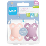 Залъгалка Nature Plain Matt Pink 0M+ 2Бр --- BebeMama