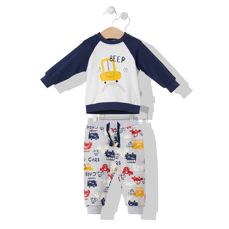 F1172 Пижама Painted Cars Тъмно Син 92Cm - Гащеризони - Bebetto - BebeMama