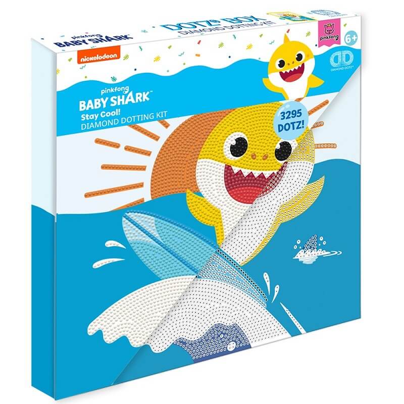 Диамантен Гоблен Stay Cool Baby Shark - Аксесоари За Стая - Diamond Dotz - BebeMama