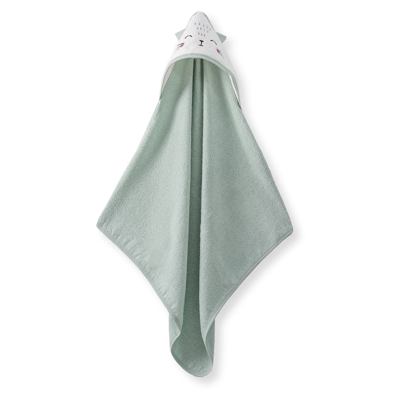 H993 Хавлия С Качулка Fox Зелен 80X80Cm - Хавлии - Bebetto - BebeMama