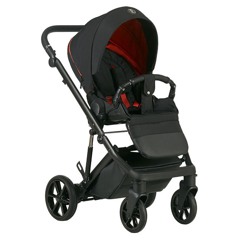 Количка Diamos Xs Dxs2 Черен/Червен 3В1 Неп. Гуми --- BebeMama