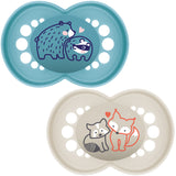 Залъгалка Pure Original Син 6M+ 2Бр. - Залъгалки - Mam - BebeMama