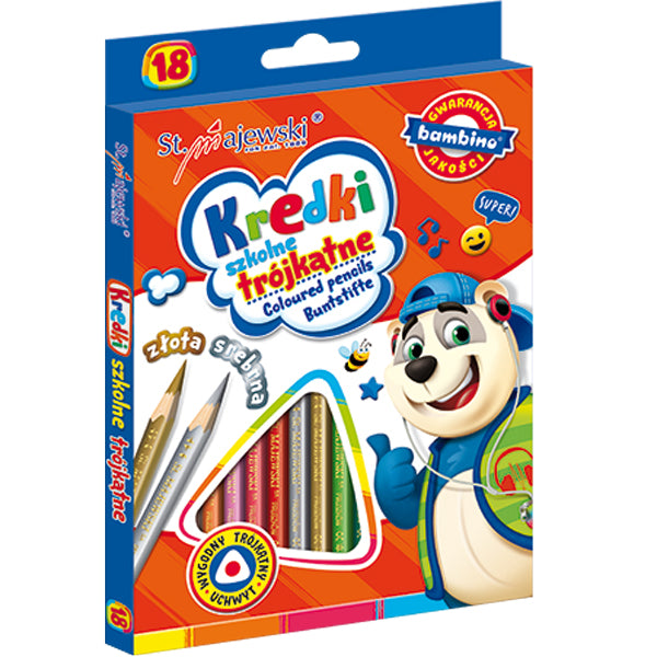 Цветни Моливи 18 Бр. В Картонена Кутия Таралеж --- BebeMama