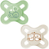 Залъгалка Pure Start Soother Зелен 0-2M 2Бр. - Залъгалки - Mam - BebeMama