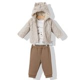 K3599 К-Кт 3Ч. Bear Friend Бежов 98Cm - Комплекти - Bebetto - BebeMama