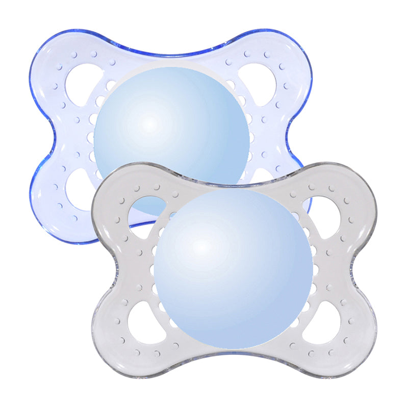 Залъгалка Crystal Soother Син 0M+ 2 Бр. - Залъгалки - Mam - BebeMama