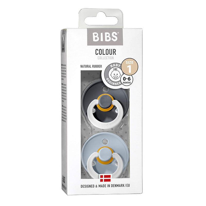 Биберони ColourIron Glow/Baby Blue 0-6 М.2Бр - Биберони - Bibs - BebeMama