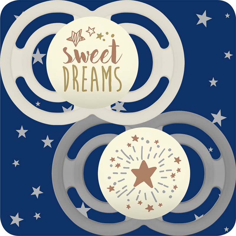 Залъгалка Perfect Night Soother 6M+ 2 Бр. Звезда Sweet Dreams - Залъгалки - Mam - BebeMama