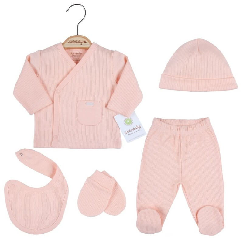 U4777 К-Кт За Изписване С Джоб Сьомга 5 Ч - Комплекти За Изписване - Ciccim Baby - BebeMama