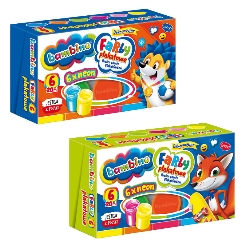 Бои 6 Цвята Неонови Bambino Лисица - Образователни Игри - St.Majewski - BebeMama