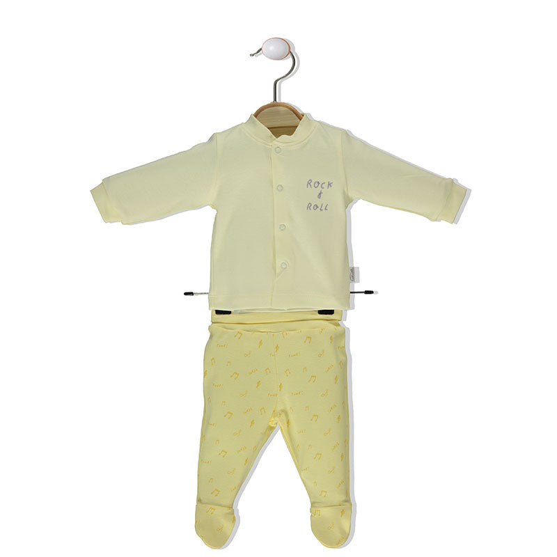 F1205 Пижама Chubby Colors Жълт 74Cm - Гащеризони - Bebetto - BebeMama