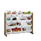 Детски Дървен Органайзер, Голям - За Съхранение На Играчки И Книжки, Етажерка За Детска Стая - Wood/White - Аксесоари За Стая - Ginger Home - BebeMama