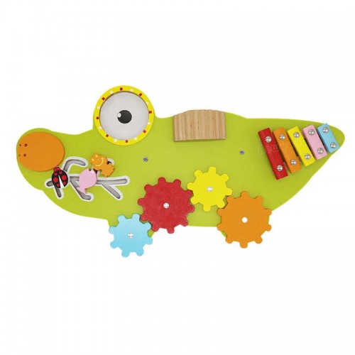 Дървена сензорна игра за стена - крокодилче - Занимателни Играчки - Smartbaby - BebeMama