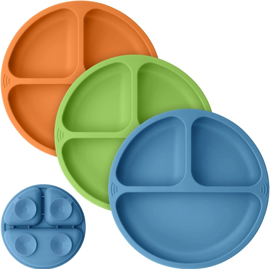 Силиконови Чинии С Вакум 3 Броя Kea Keababies - Чинии - Keababies - BebeMama