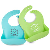 Силиконови Лигавници 2 Броя Син/Зелен Keababies - Лигавници - Keababies - BebeMama