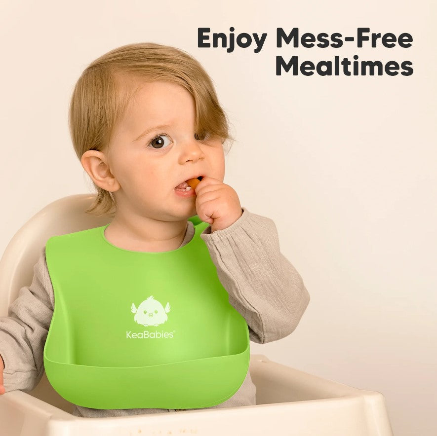 Силиконови Лигавници 2 Броя Син/Зелен Keababies --- BebeMama