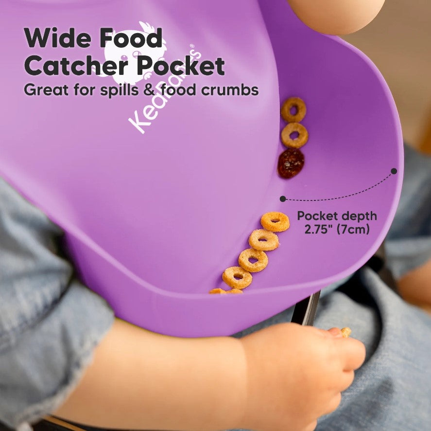 Силиконови Лигавници 2 Броя Розов/Лилав Keababies --- BebeMama