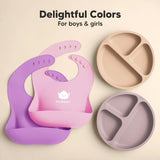 Силиконови Лигавници 2 Броя Розов/Лилав Keababies --- BebeMama